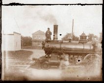 Caneadea30 Engine 91 pulling in on time! Building torn down in 1950's.